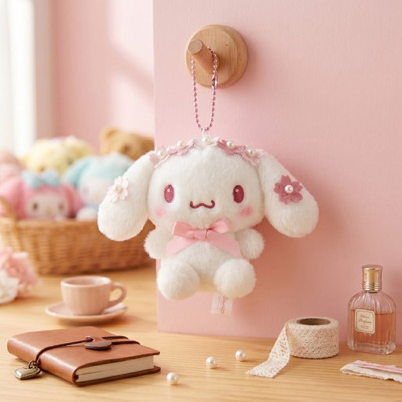 Cinnamoroll Pearl Ribbon Keychain