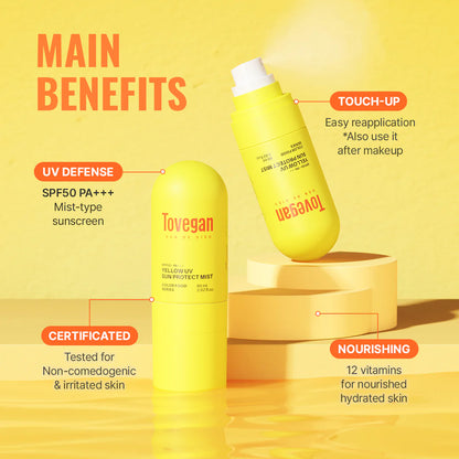 [Tovegan] Yellow UV Sun Protect Mist SPF50+ Pa++
