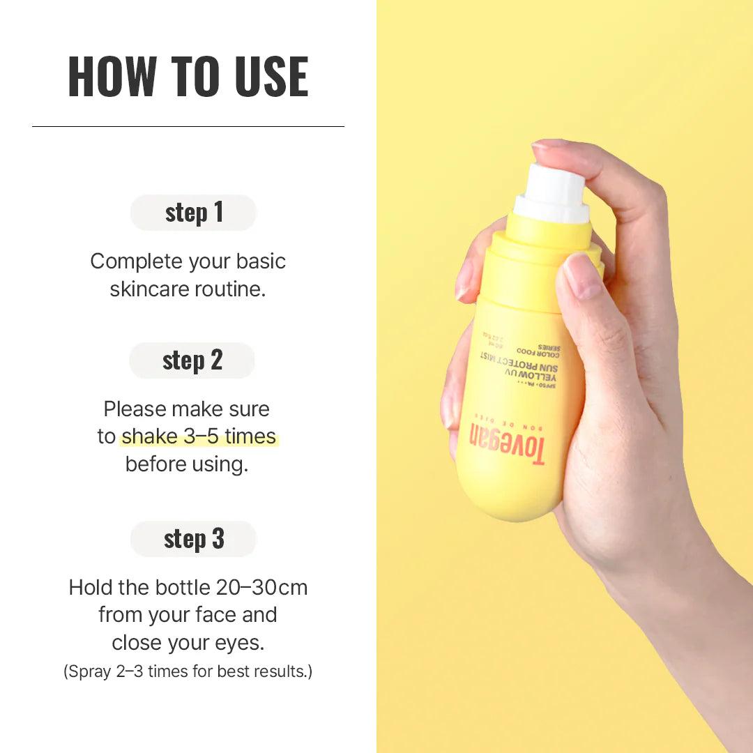 [Tovegan] Yellow UV Sun Protect Mist SPF50+ Pa++